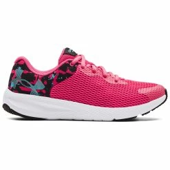 Under Armour Girl's UA Charged 2 Big Logo Print Running Shoes